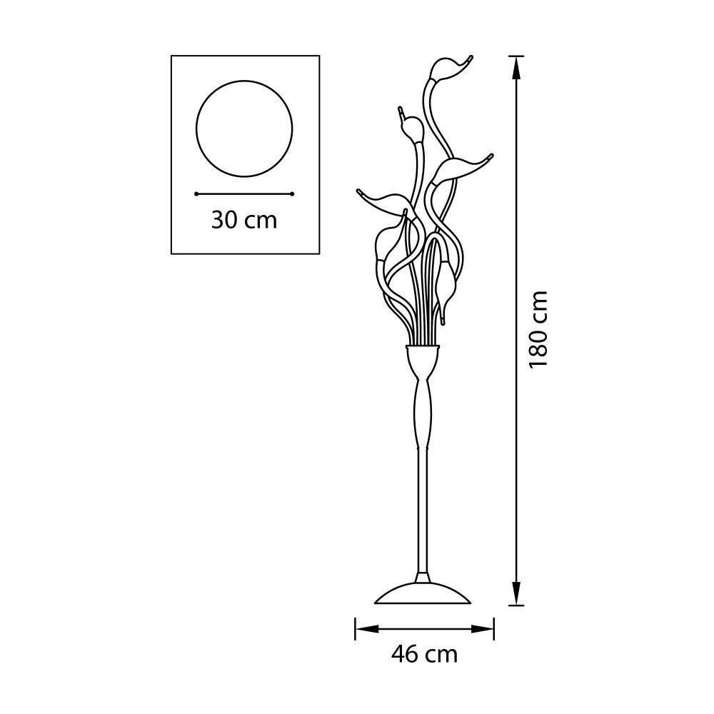 Lightstar (ML8098-6A CR) Торшер Cigno collo 6х20W G4 ХРОМ (в комплекте) Lightstar (ML8098-6A CR) Торшер Cigno collo 6х20W G4 ХРОМ (в комплекте)